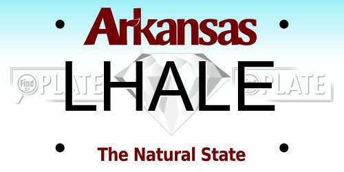 LHALE Arkansas License Plate