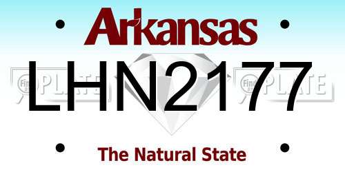 LHN2177 Arkansas License Plate