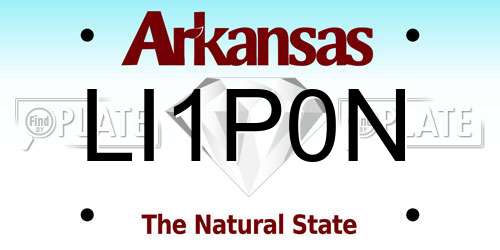 LI1P0N Arkansas License Plate