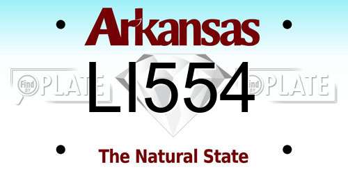 LI554 Arkansas License Plate
