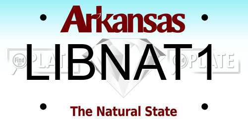 LIBNAT1 Arkansas License Plate