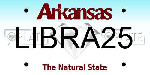 LIBRA25 Arkansas License Plate