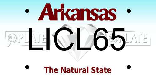 LICL65 Arkansas License Plate