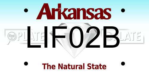 LIF02B Arkansas License Plate