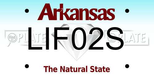 LIF02S Arkansas License Plate