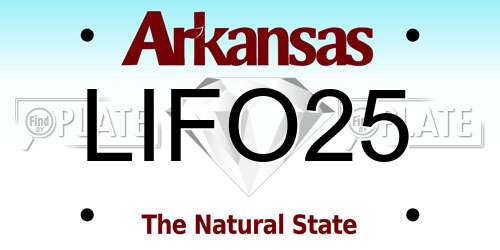 LIFO25 Arkansas License Plate