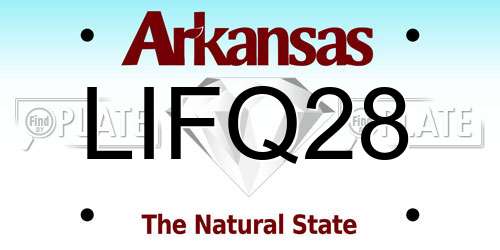 LIFQ28 Arkansas License Plate