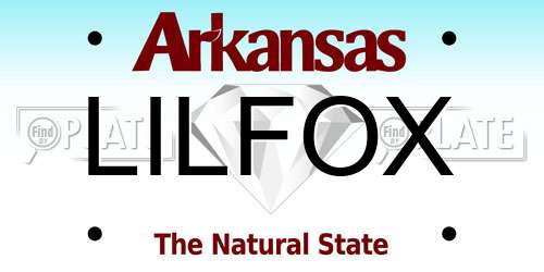 LILFOX Arkansas License Plate