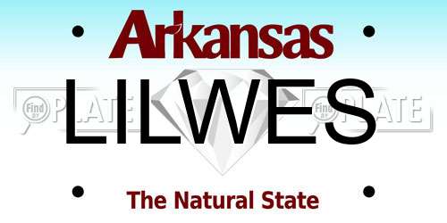 LILWES Arkansas License Plate