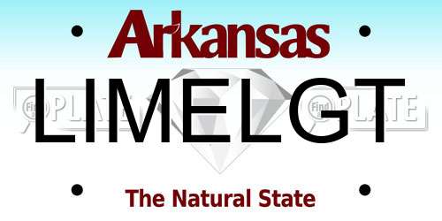 LIMELGT Arkansas License Plate
