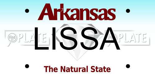 LISSA Arkansas License Plate