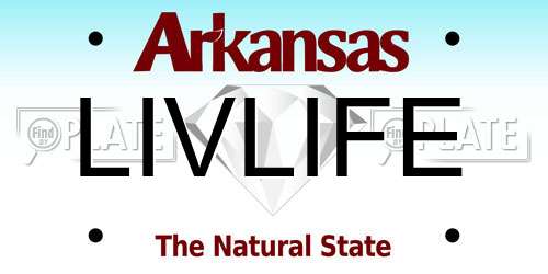 LIVLIFE Arkansas License Plate