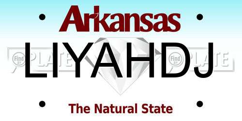 LIYAHDJ Arkansas License Plate