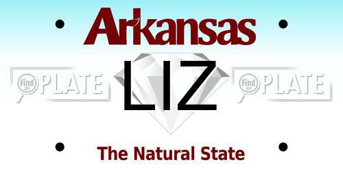 LIZ Arkansas License Plate