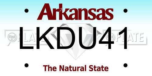 LKDU41 Arkansas License Plate