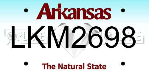 LKM2698 Arkansas License Plate