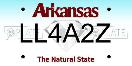 LL4A2Z Arkansas License Plate