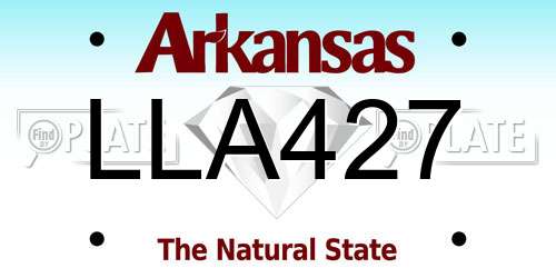 LLA427 Arkansas License Plate
