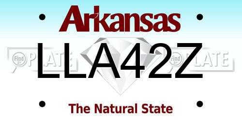 LLA42Z Arkansas License Plate