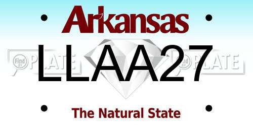 LLAA27 Arkansas License Plate