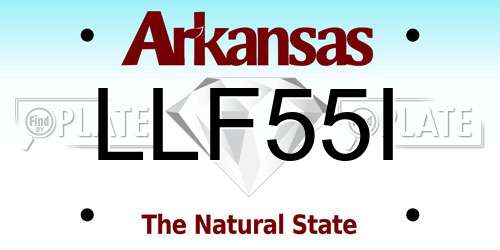 LLF55I Arkansas License Plate