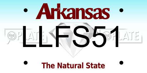 LLFS51 Arkansas License Plate