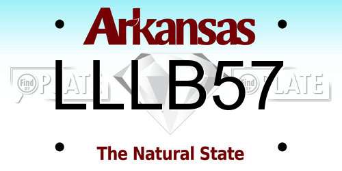 LLLB57 Arkansas License Plate