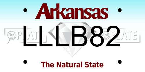 LLLB82 Arkansas License Plate