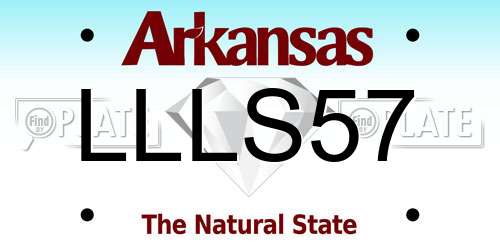 LLLS57 Arkansas License Plate