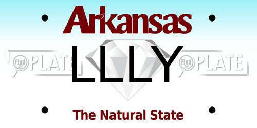 LLLY Arkansas License Plate