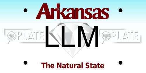 LLM Arkansas License Plate