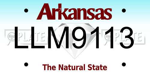 LLM9113 Arkansas License Plate