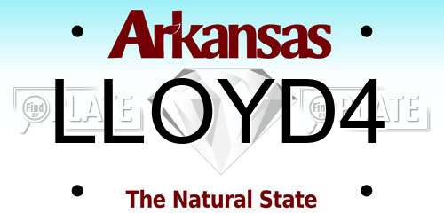 LLOYD4 Arkansas License Plate
