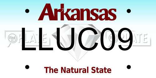 LLUC09 Arkansas License Plate