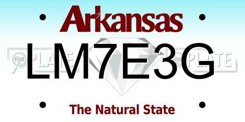 LM7E3G Arkansas License Plate
