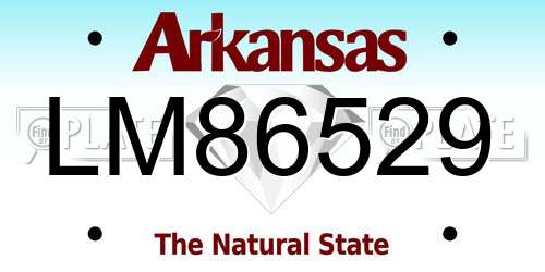 LM86529 Arkansas License Plate
