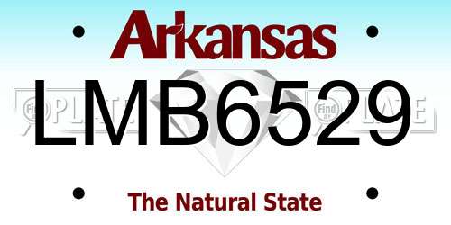 LMB6529 Arkansas License Plate