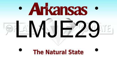 LMJE29 Arkansas License Plate