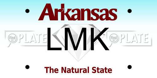 LMK Arkansas License Plate