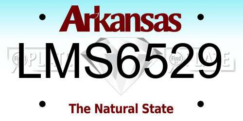LMS6529 Arkansas License Plate