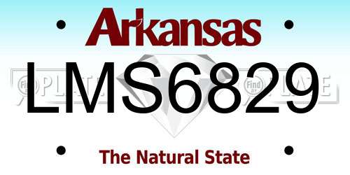 LMS6829 Arkansas License Plate