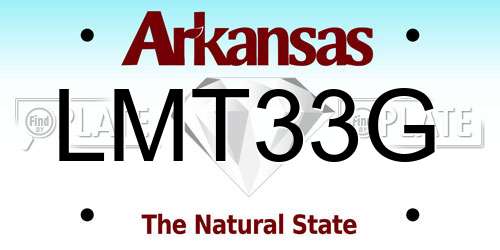 LMT33G Arkansas License Plate