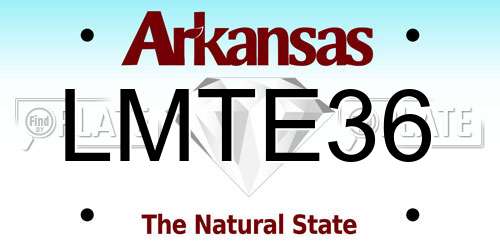 LMTE36 Arkansas License Plate