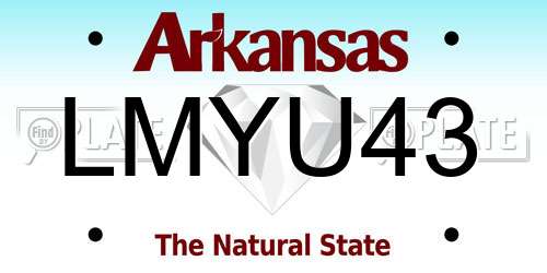 LMYU43 Arkansas License Plate