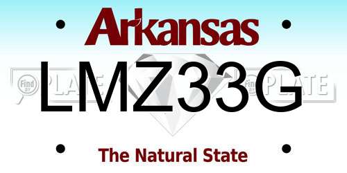 LMZ33G Arkansas License Plate