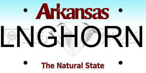 LNGHORN Arkansas License Plate