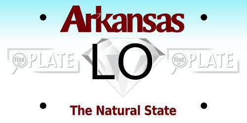 LO Arkansas License Plate