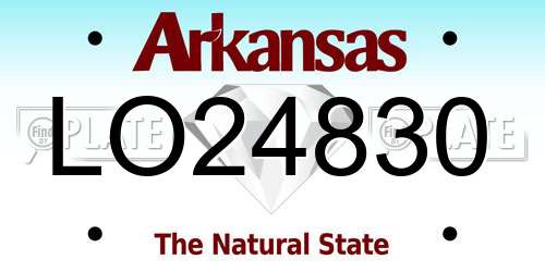 LO24830 Arkansas License Plate