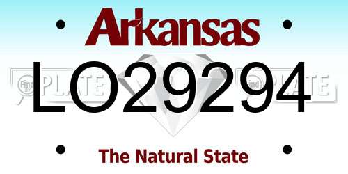 LO29294 Arkansas License Plate