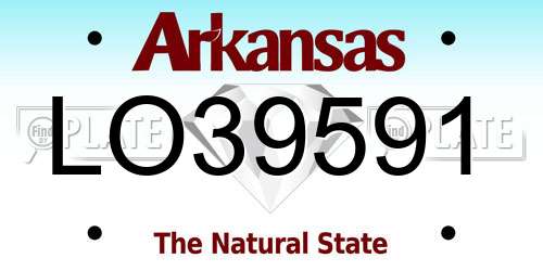 LO39591 Arkansas License Plate